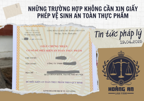 Những Trường Hợp Không Cần Xin Giấy Phép Vệ Sinh An Toàn Thực Phẩm